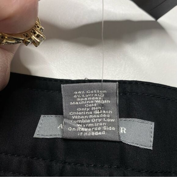 Ann Taylor Black Pleated Stretch Cotton Blend Skirt Sz 12 NWT - Picture 8 of 10